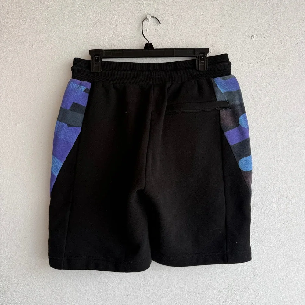 Cookies SF Mens Size Medium Black Purple Blue Camo Fleece Sweat Shorts